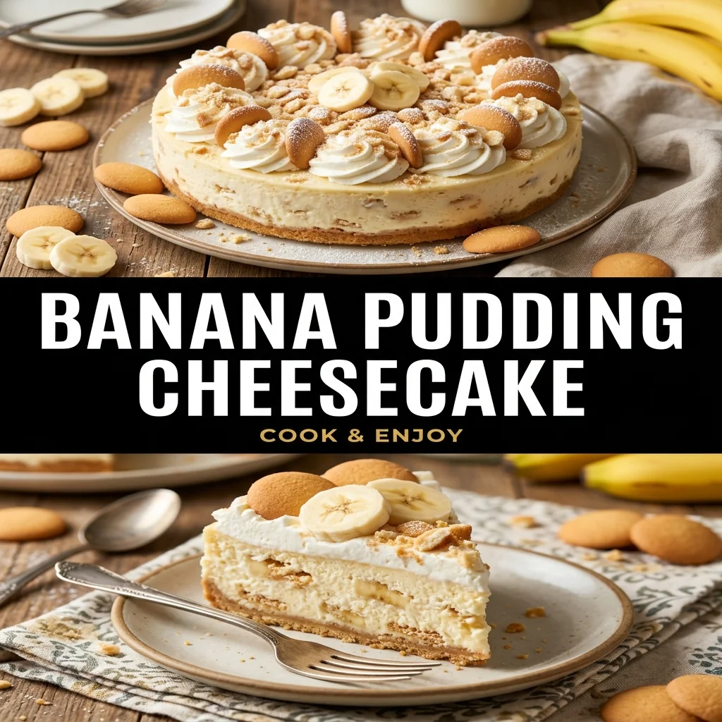 Banana Pudding Cheesecake recipe poster