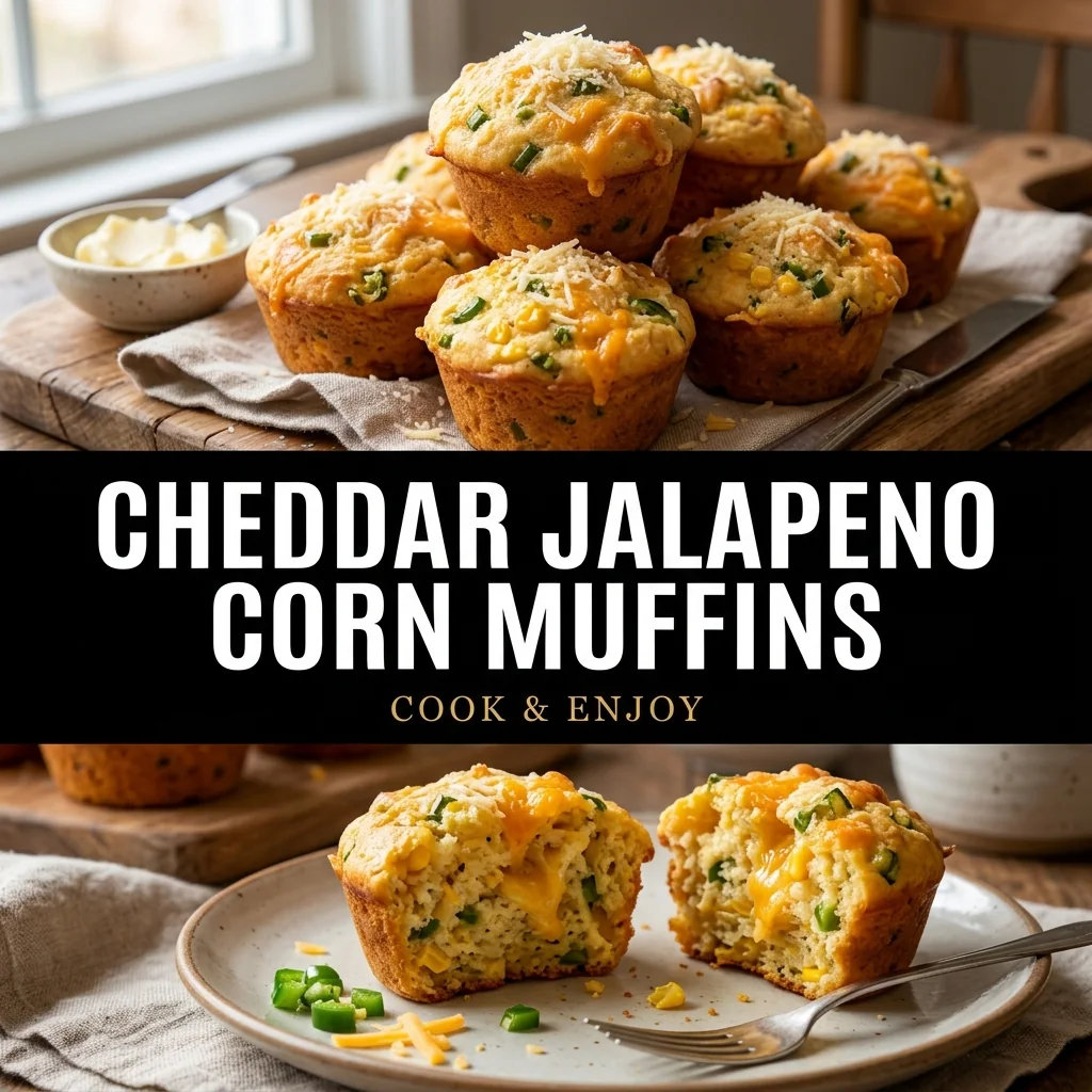 Cheddar Jalapeno Corn Muffins recipe poster
