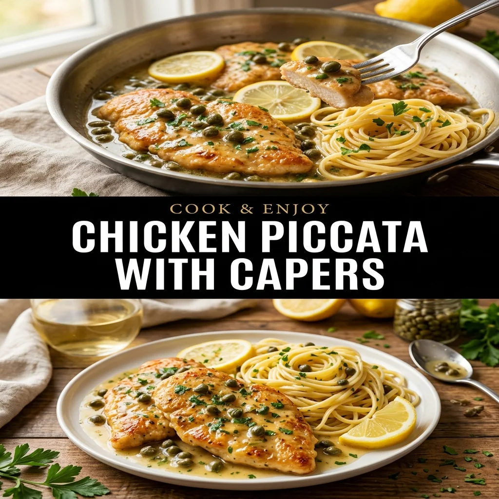 Chicken Piccata with Capers recipe poster