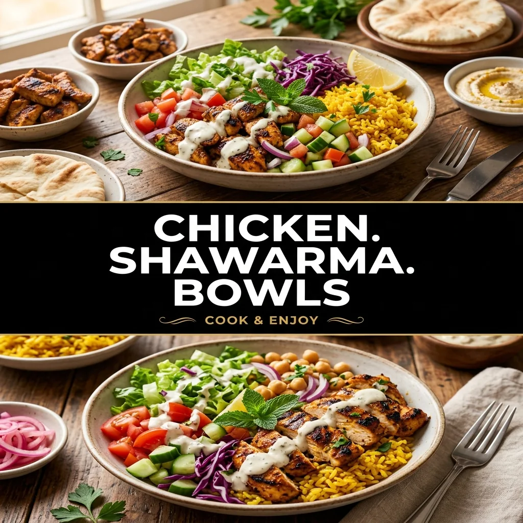 Chicken Shawarma Bowls recipe poster