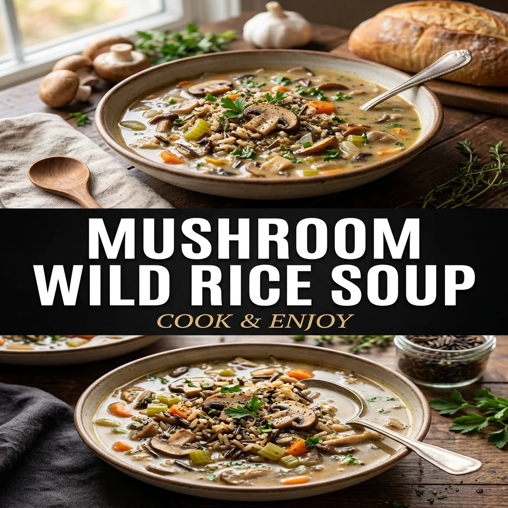 Mushroom Wild Rice Soup recipe poster