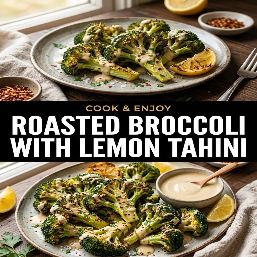 Roasted Broccoli with Lemon Tahini recipe poster
