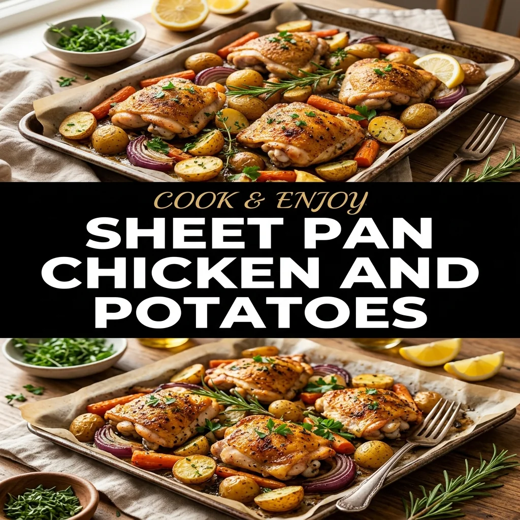 Sheet Pan Chicken and Potatoes recipe poster